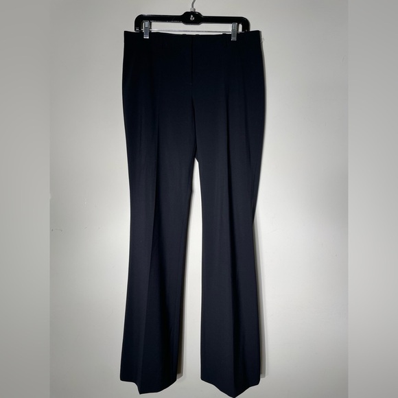 BOSS Hugo Boss Flare Pants Tulea3 Black Stretch Wool Trousers Sz 6 TALL 34”city - Picture 14 of 16